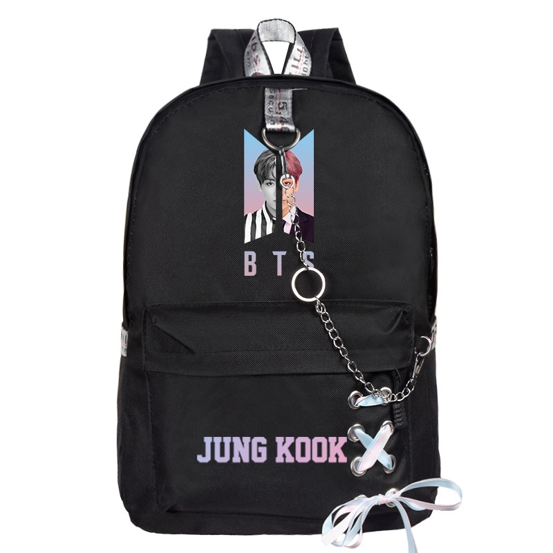 1 Pcs Korean Kpop BTS Backpack School Bag Backpacks Travel Sport Women
