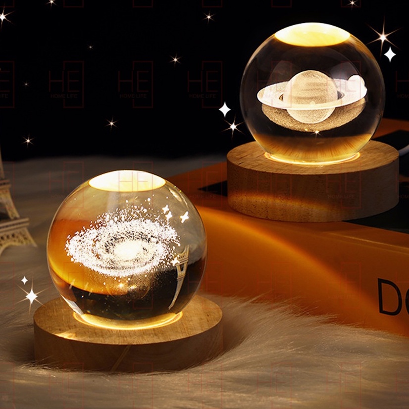 Crystal ball Night Light Crystal Astronaut Globe 3D Laser