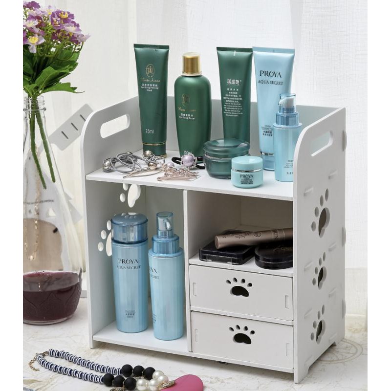 Wooden Storage Cosmetics with Drawer Organizer Shopee Philippines