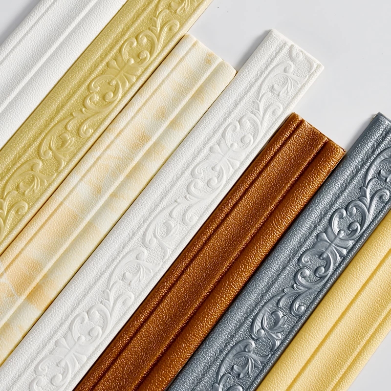 Self Adhesive 3D Foam Wall Stickers/Embossed Foam Baseboard Wall Trim