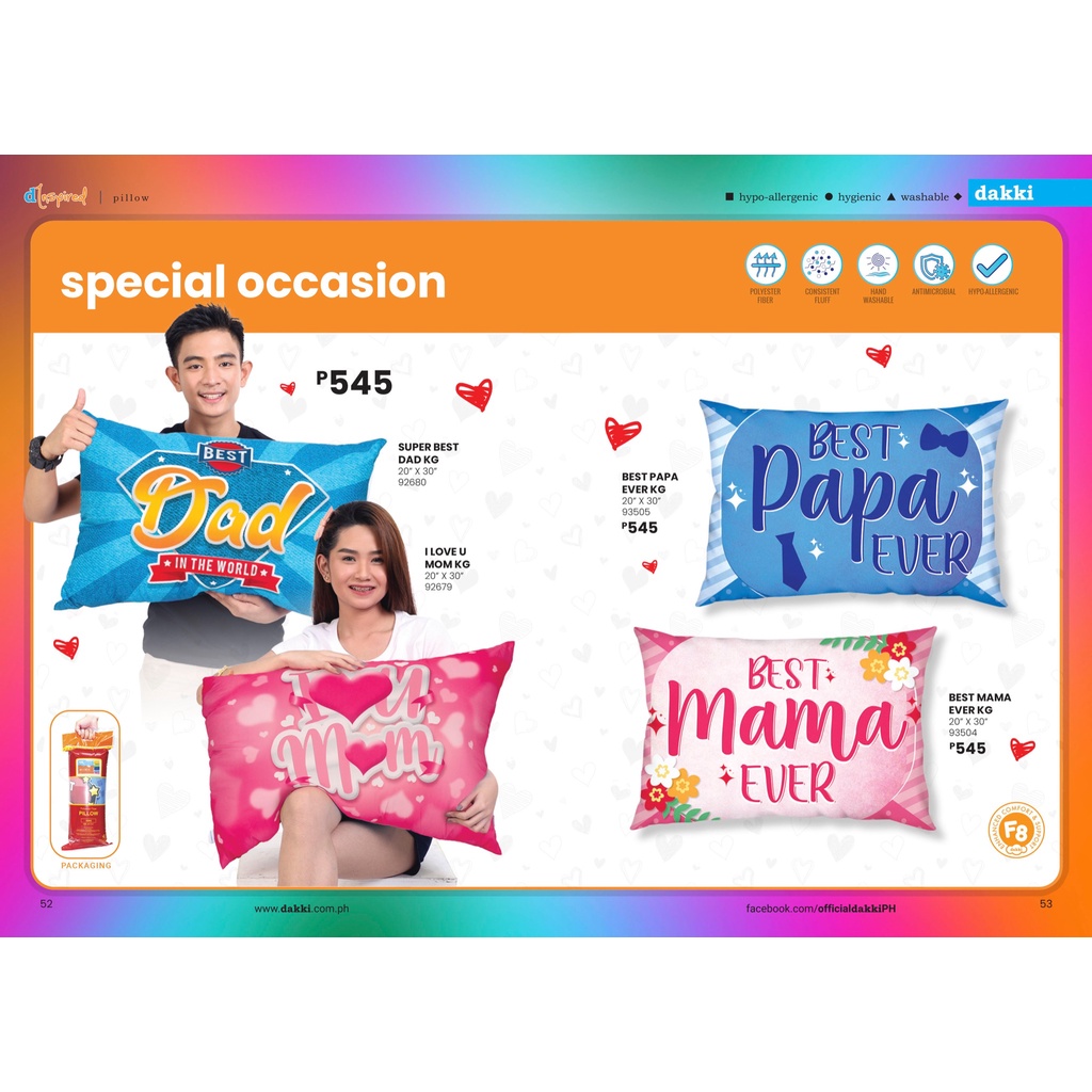 DAKKI KING SIZE PILLOW (FOR LOVE ONES) Shopee Philippines