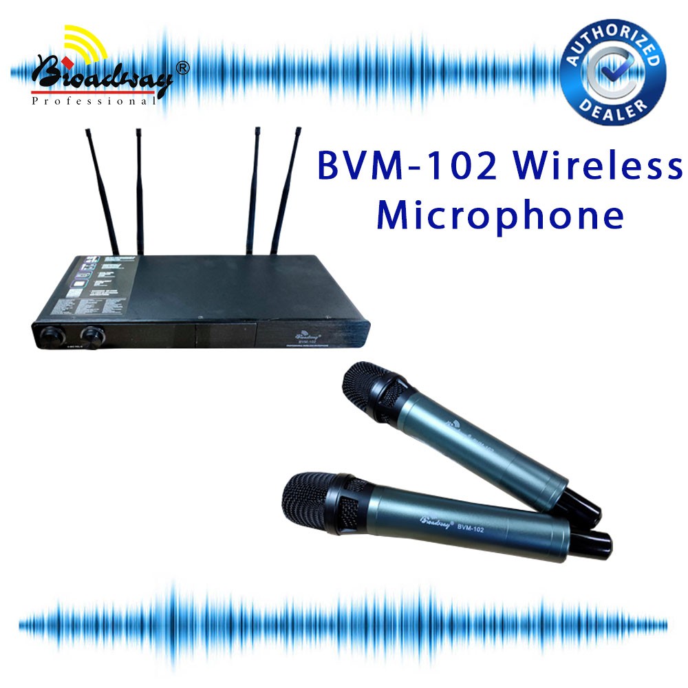 2pcs UHF Wireless Microphone 80 channel Broadway BVM102 Shopee