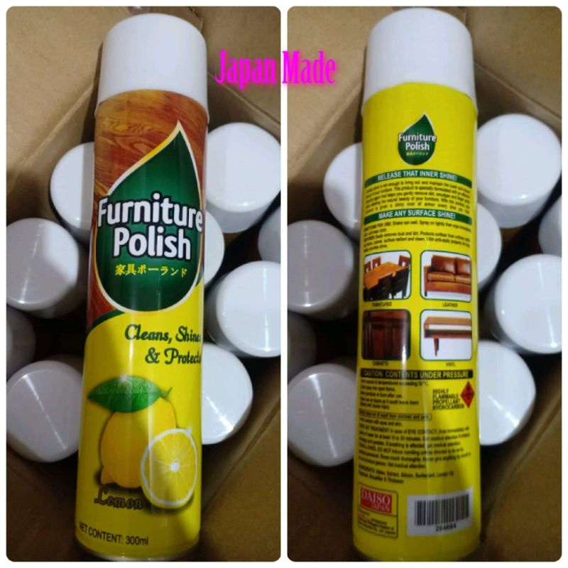 Furniture Polish Spray for wood, leather and vinyl Cleans ,shines and