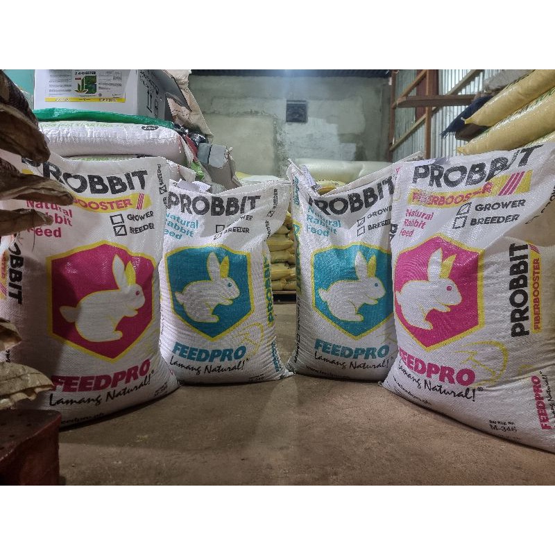Feedpro Probbit Rabbit Breeder, Grower 25kg pack Shopee Philippines