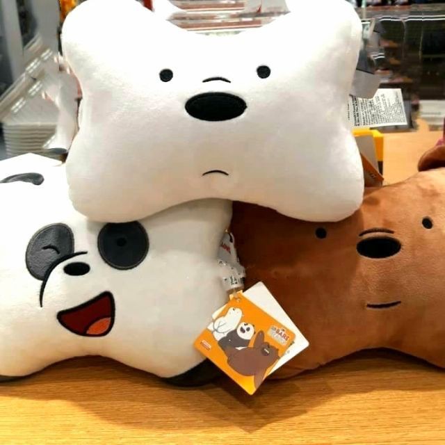 Miniso We Bare Bears Comfortable Bone Pillow Shopee Philippines