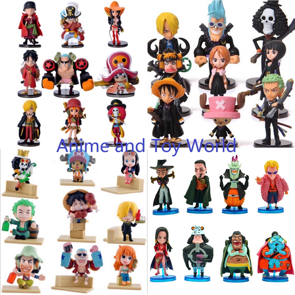 One Piece Luffy Zoro Sanji Franky Nami Robin Chopper chibi Film Z Set