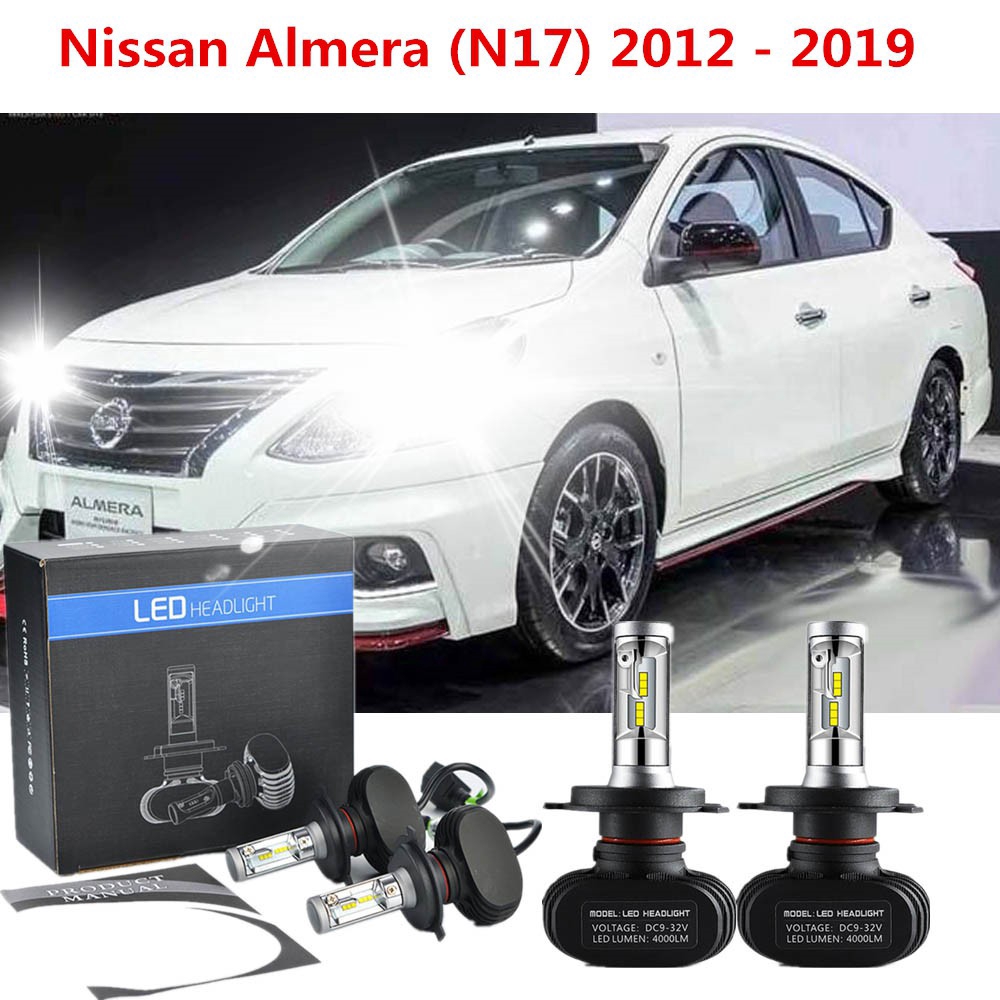 Nissan Almera (N17) 2012 2019(Head Lamp) H4 LED Light Car Headlight Shopee Philippines