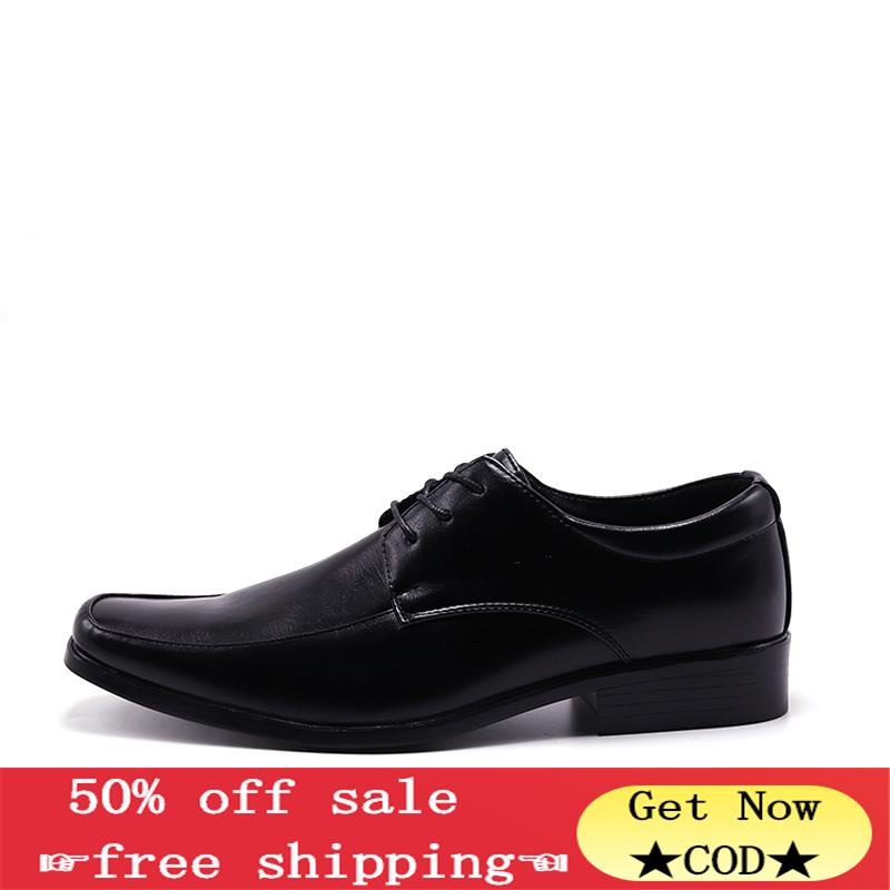 fast shipping Mens Leather Black/School/Office/Formal/casual/Oxford