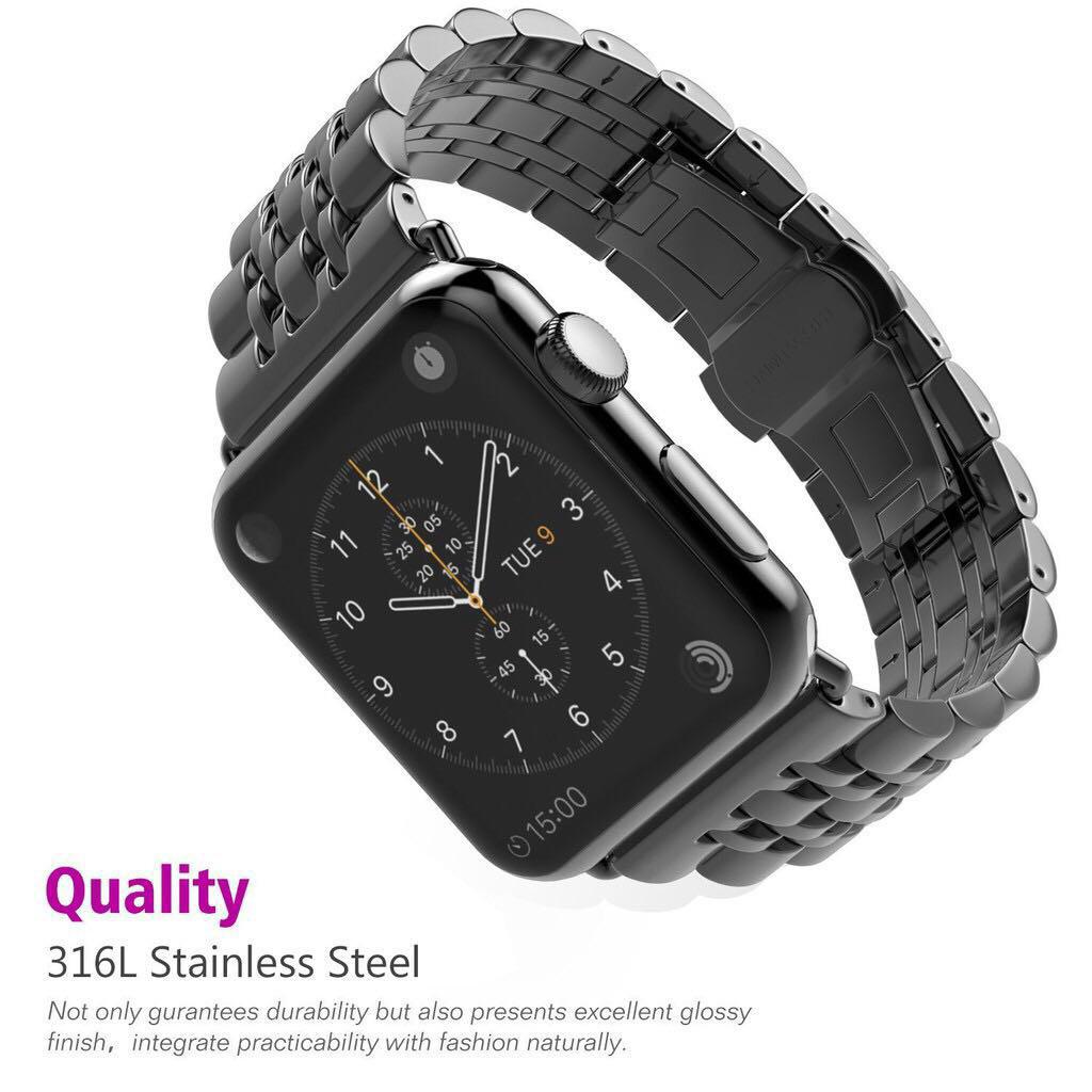 Apple Watch Stainless Steel Watch Band with Butterfly Clasp Shopee