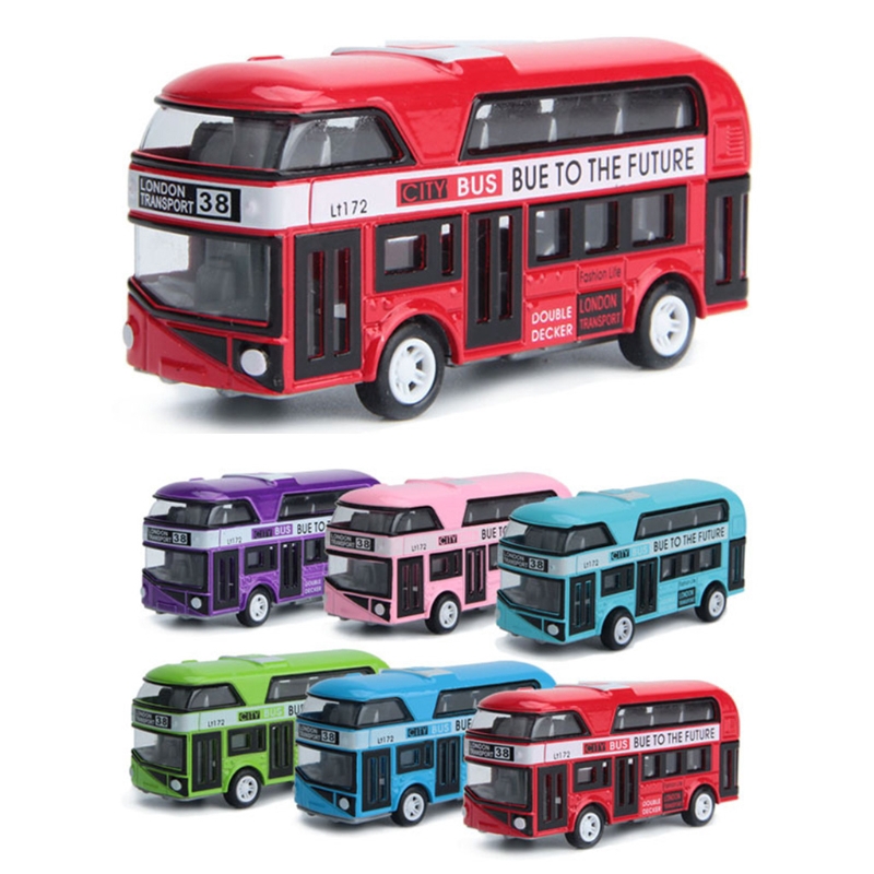 143 Car Model Doubledecker London Bus Alloy Diecast Vehicle Toys For