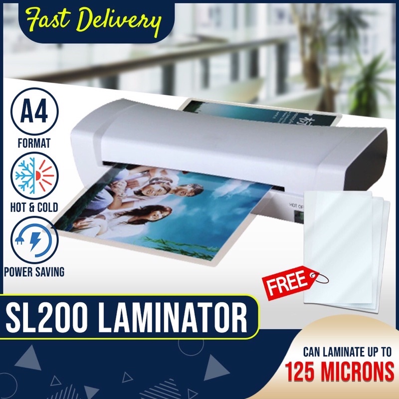 A4 size SL200 LAMINATOR for ID LAMINATION 125 microns Shopee Philippines