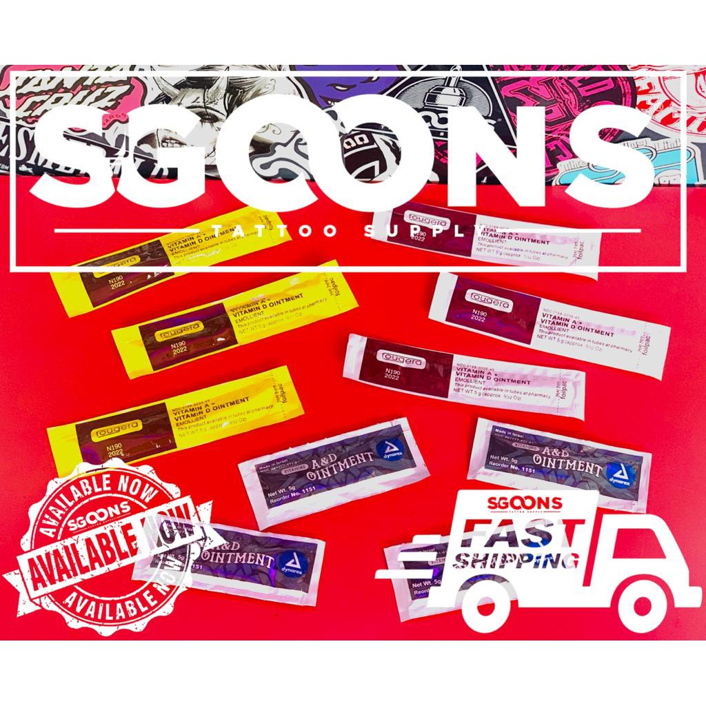 Fougera Vitamin A&D Aftercare Tattoo Ointment, Tattoo Glide, Tattoo