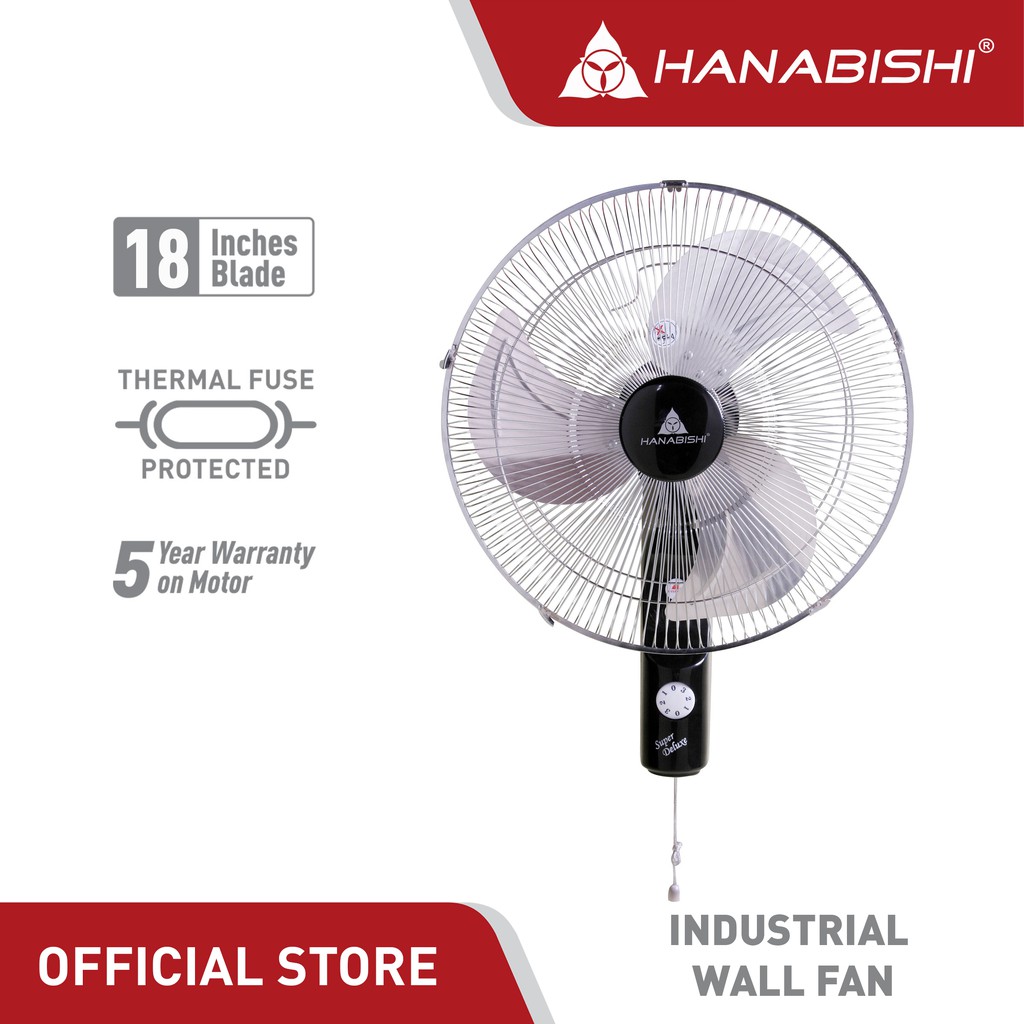 Hanabishi Industrial Wall & Orbit Fan 18" HIWF180W 18 inch blade Heavy