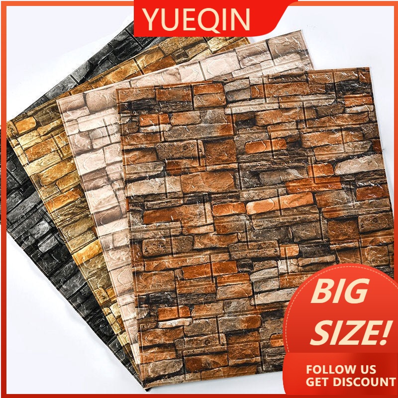 Selfadhesive Wall Panel Stone Effect Brick Pattern 3d Foam Waterproof