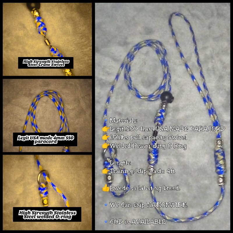 Dog Leash / Training Leash / Show Leash LEGIT USA made 550 Paracord