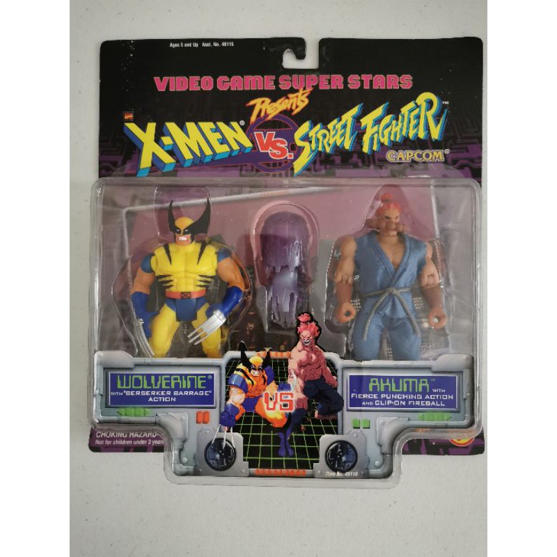 Video Game Super Stars Xmen vs Street Fighter Wolverine vs Akuma 1997