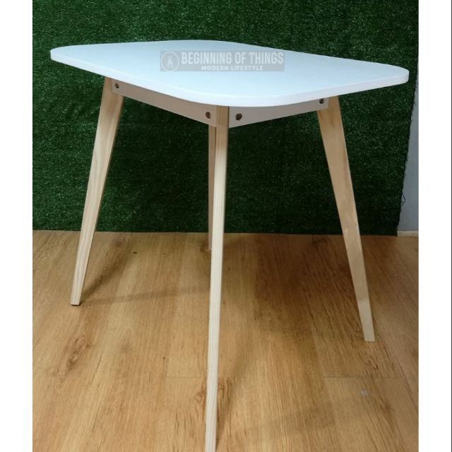 SHELDON Scandinavian Square White Dining Table 60x60 Shopee Philippines