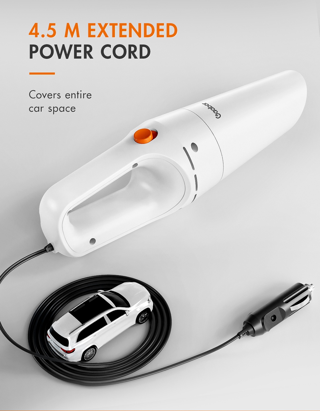 Gaabor Car Vacuum Cleaner Portable Mini Vehicle Vacuum Corded Shopee