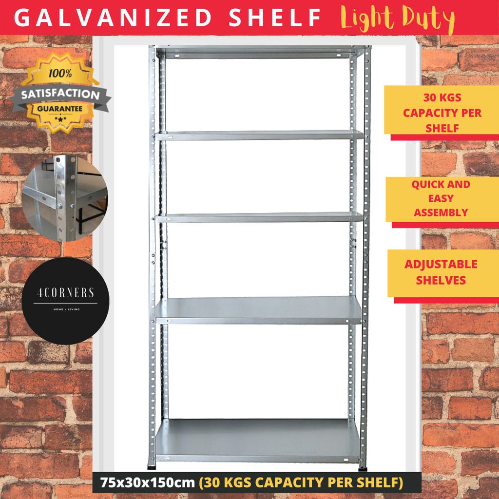 Galvanized Shelves 4 Layers and 5 Layers Adjustable Storage Rack