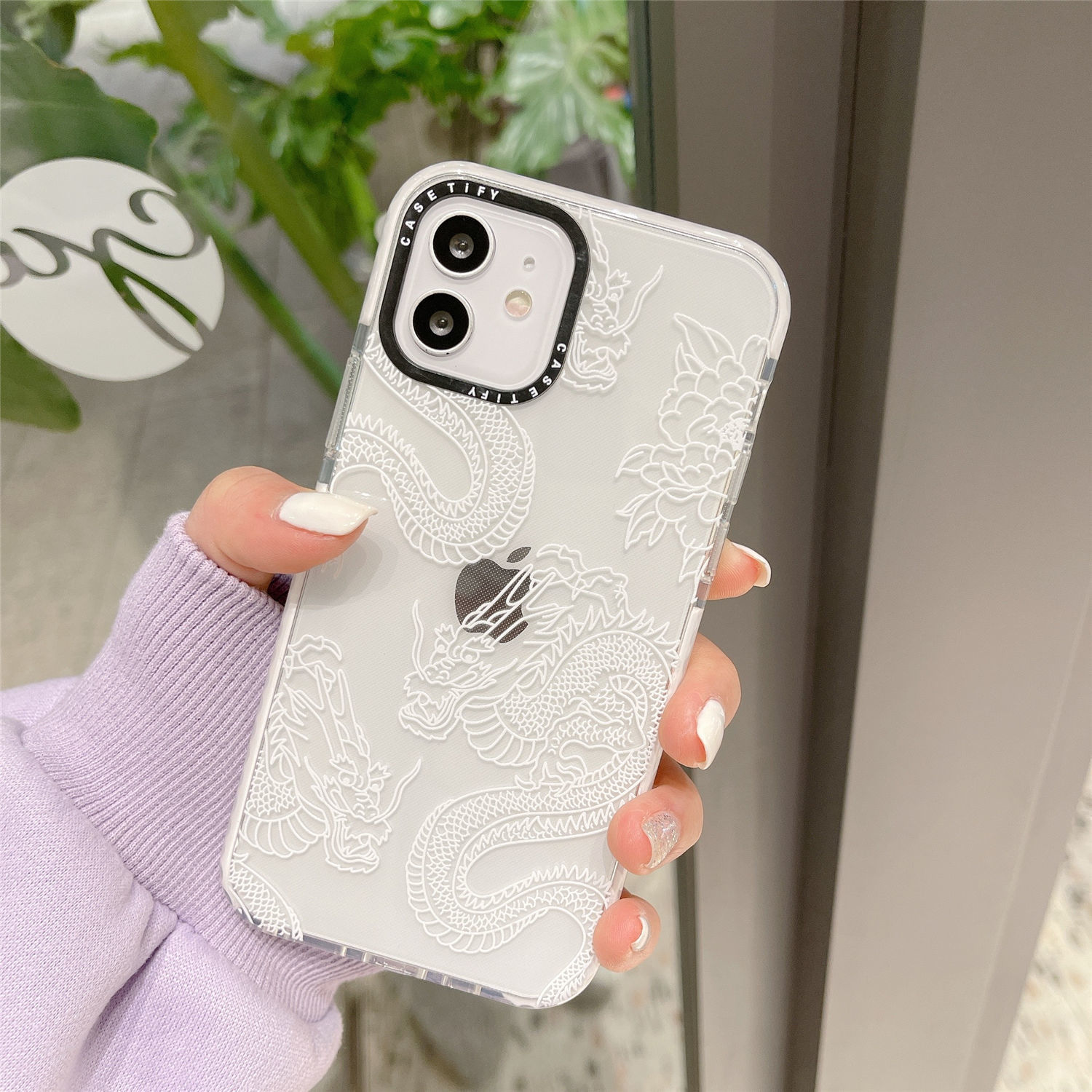 Casetify Design Dragon Soft Transparent Case Shockproof Back Cover for