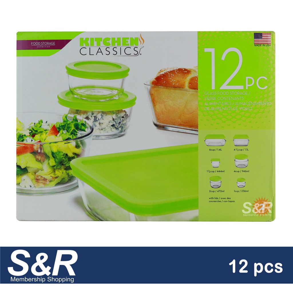 Kitchen Classics Food Storage Collection Glass Food Storage 12pcs