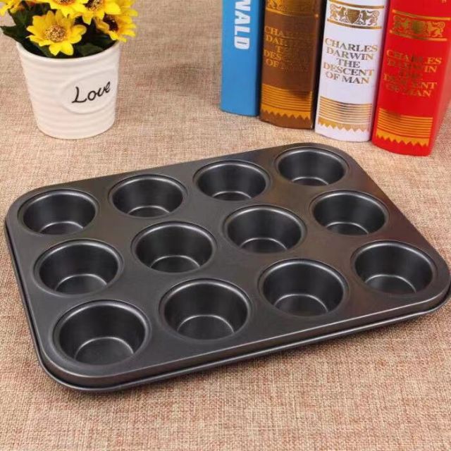 Non Stick 12 Cups Muffin Bun Cupcake Pan Mold Molder Shopee Philippines