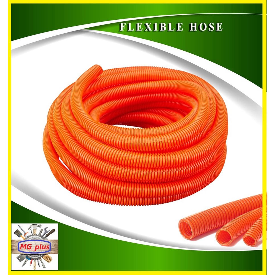 Orange Flexible Hose PVC Conduit Flexible Hose 1/2 X 50meters (roll