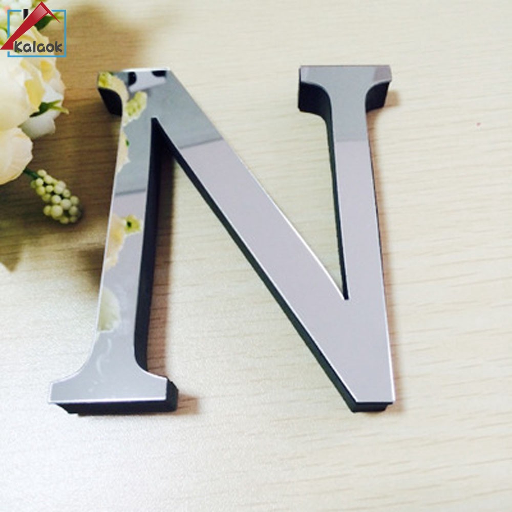 26 Letters DIY 3D Mirror Acrylic Wall Sticker Decals Home Decor Wall