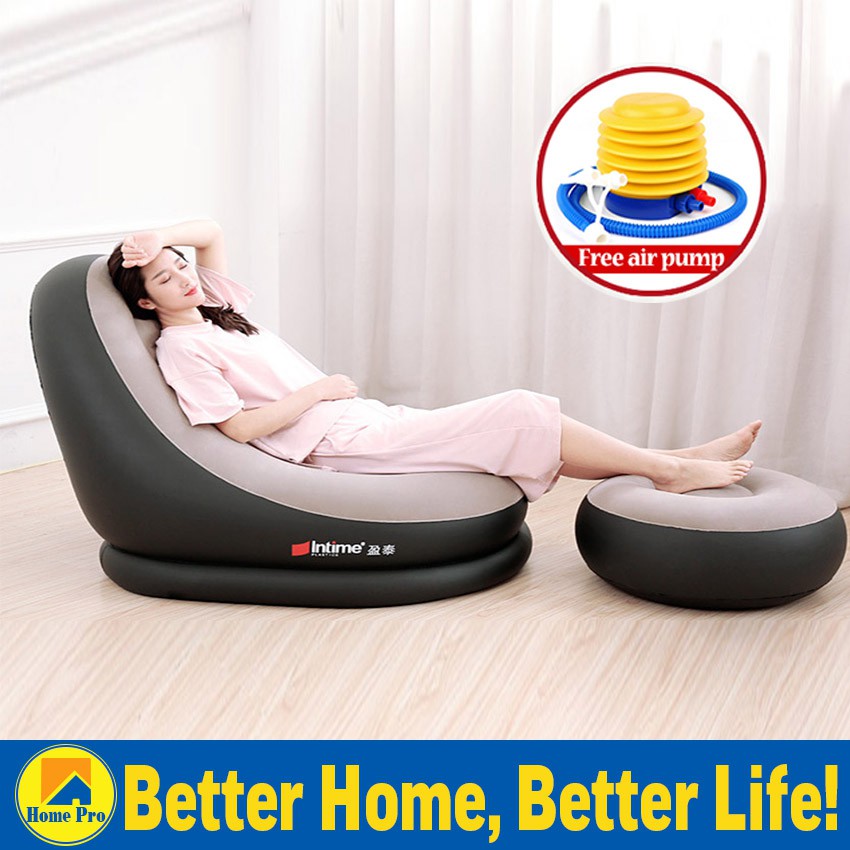 【Free Air Pumps 】Inflatable Furniture Chair Sofa Lounger with Ottoman