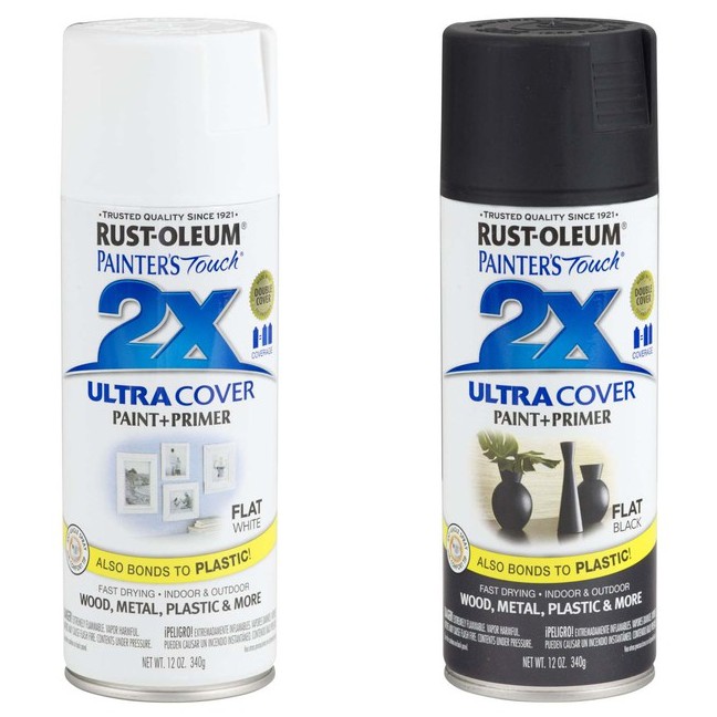 Rust Oleum Painter's Touch 2X Ultra Cover Flat Spray Paint, 12oz