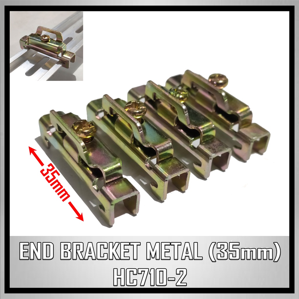 METAL END BRACKET / STOPPER DIN RAIL MOUNTING 35mm HC7102 / EW35 JXBS