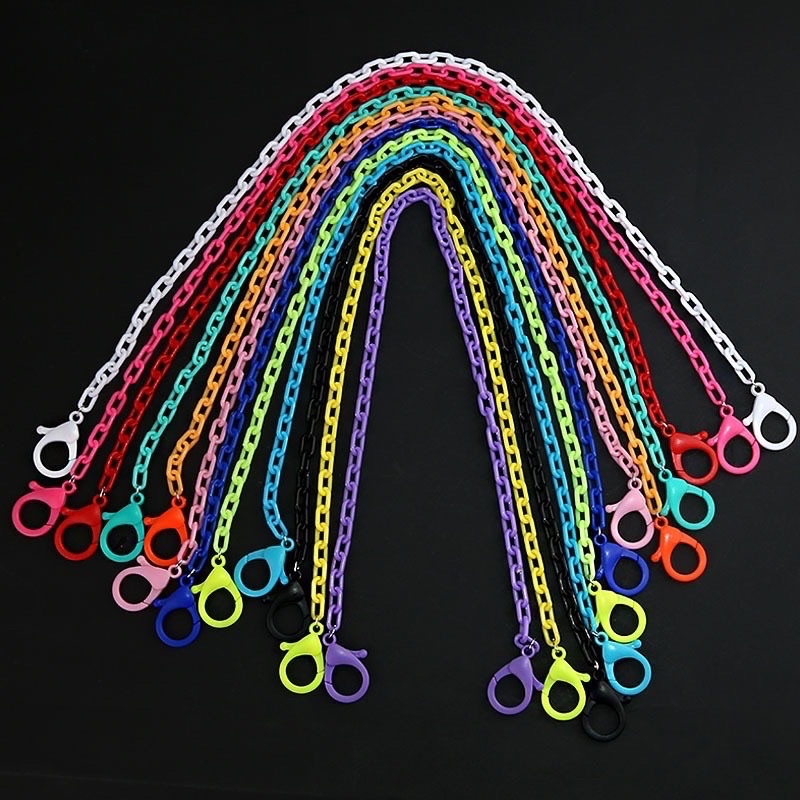 55cm Acrylic Lanyard Chain/Assorted Colors with Lobster Lock Shopee