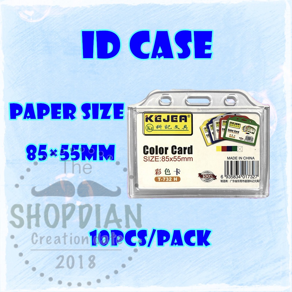 Horizontal ID case Size 85×55mm 10pcs/pack Hard card holder Shopee