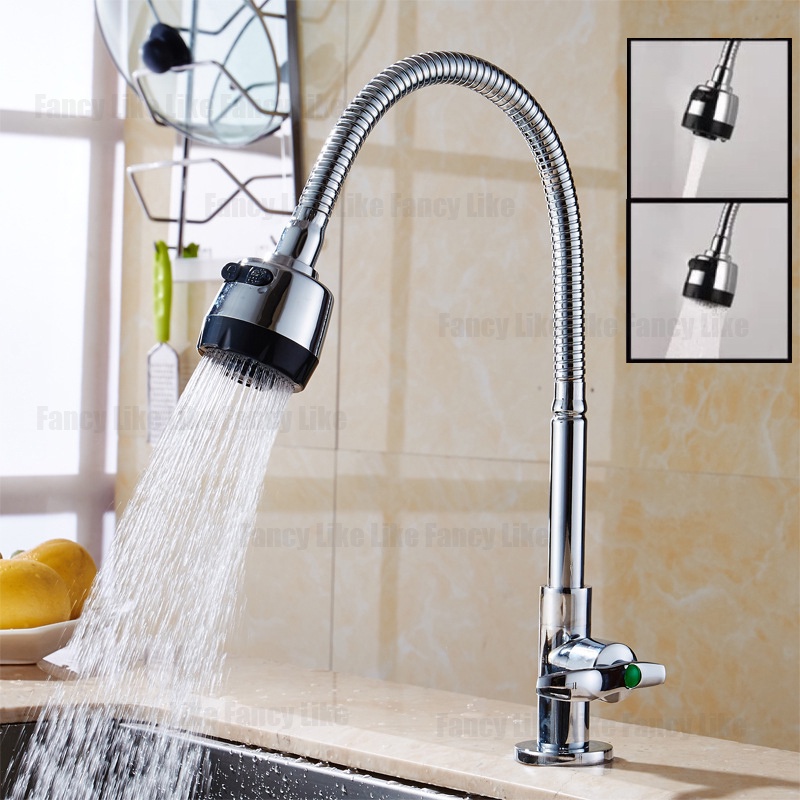 Universal Kitchen Faucets Sink Wall Mounted Stainless Steel Flexible