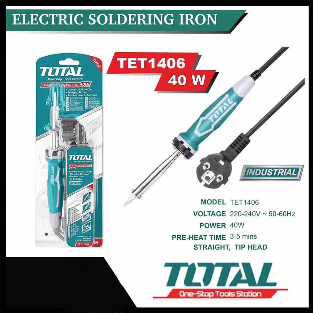 TOTAL Electric Soldering Iron 40 Watts TET1406 Shopee Philippines