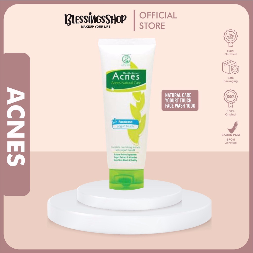 Natural Acnes Care Yogurt Touch Face Wash 100 gr Shopee Philippines