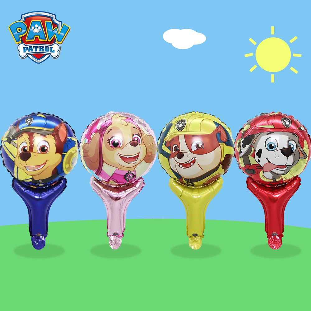 Paw Patrol Balloon Party Decorations Latex Balloon Stick Dog Balloon