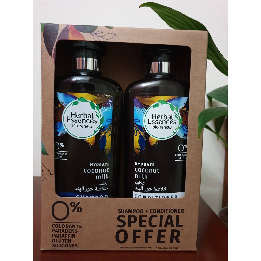 Herbal Essences Coconut Milk Shampoo and Conditioner 400ml Shopee Philippines
