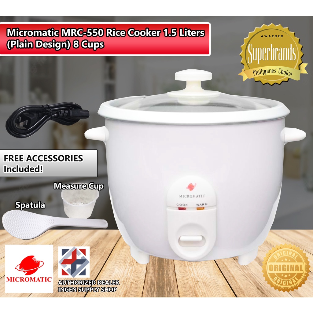 Micromatic MRC550 1.5Liters Capacity Rice Cooker Shopee Philippines