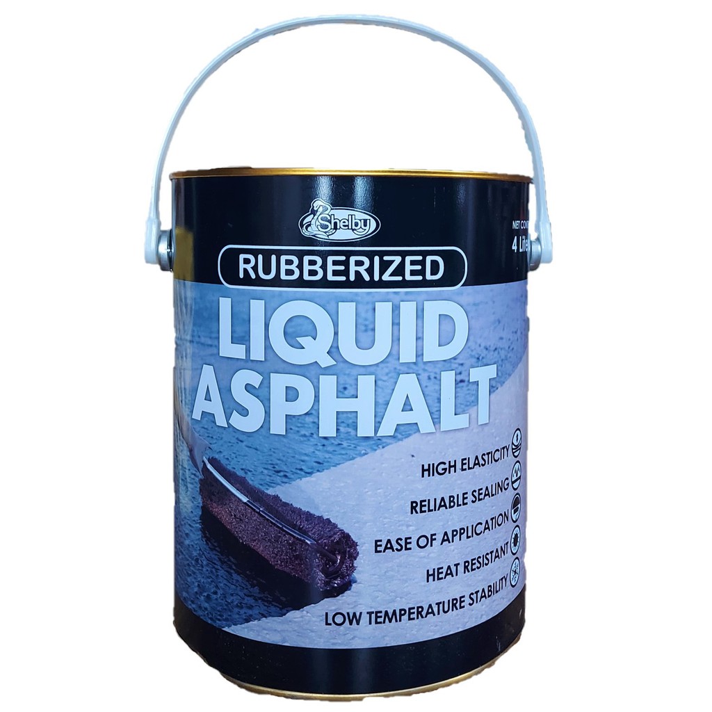 Shelby Rubberized Liquid Asphalt for Waterproofing 4L Shopee