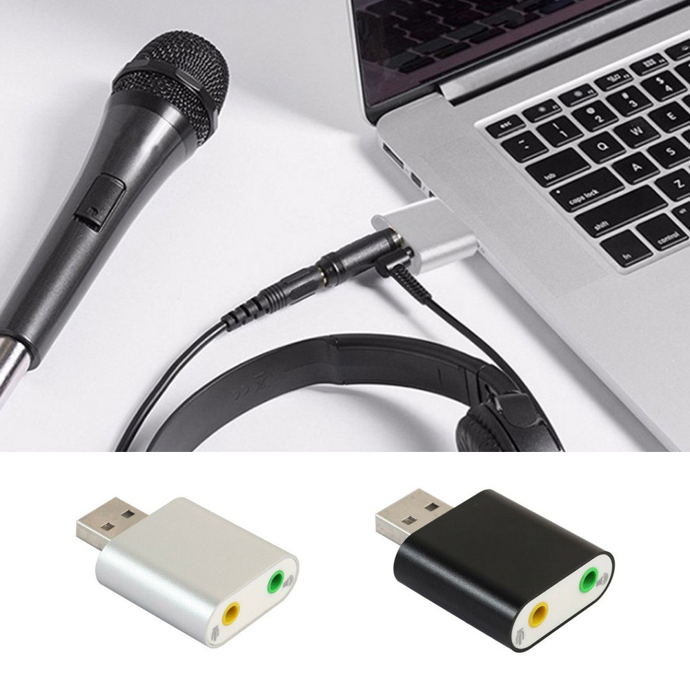 For XBOX PS3 Audio Adapter Sound Card USB 2.0 To 3.5mm Mic