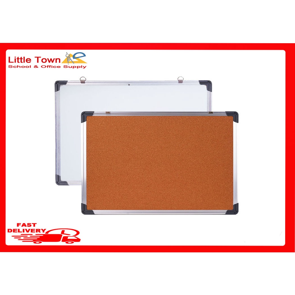 Corkboard / Whiteboard With Aluminum Frame 40CM X 60CM Shopee Philippines