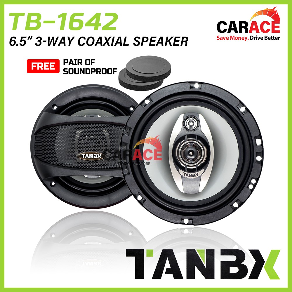 TANBX 3Way Car Coaxial Speaker + Soundproof 3 Way Car Speaker Car