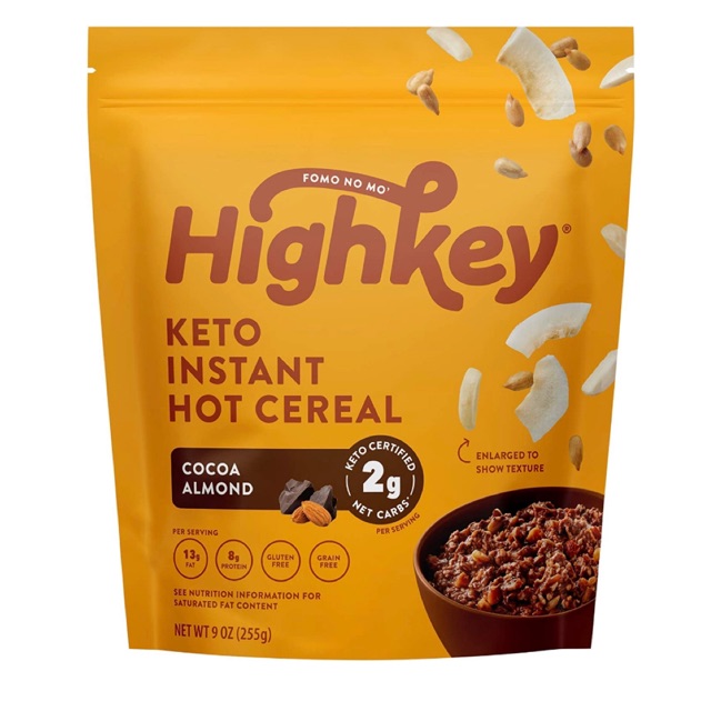 HighKey Snacks Keto Breakfast Hot Cereal Low Carb Instant Oatmeal