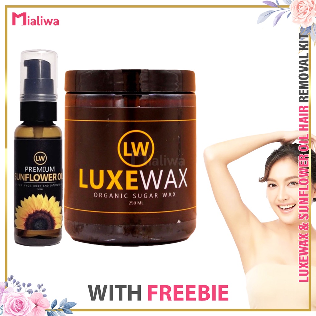 Luxewax Organic Sugar Wax Hair Removal & Sunflower Oil Waxing Kit