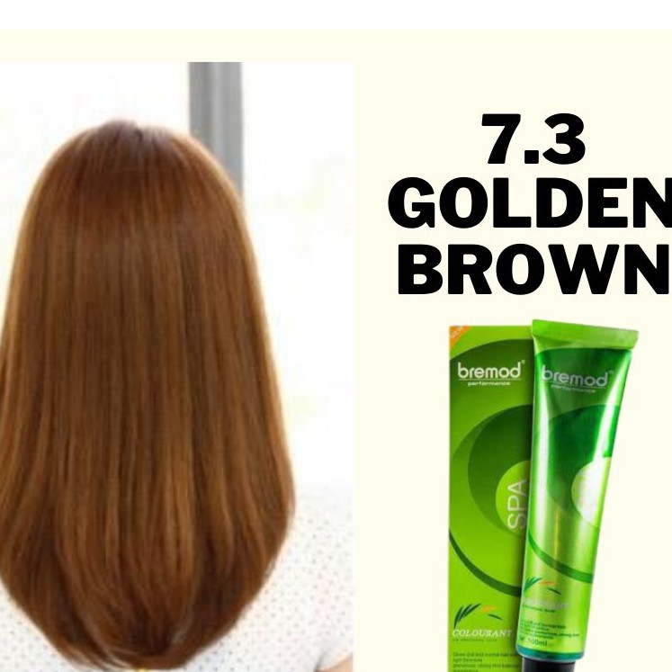 7.3 golden brown bremod hair color 100 ml with oxidizing cream 100ml