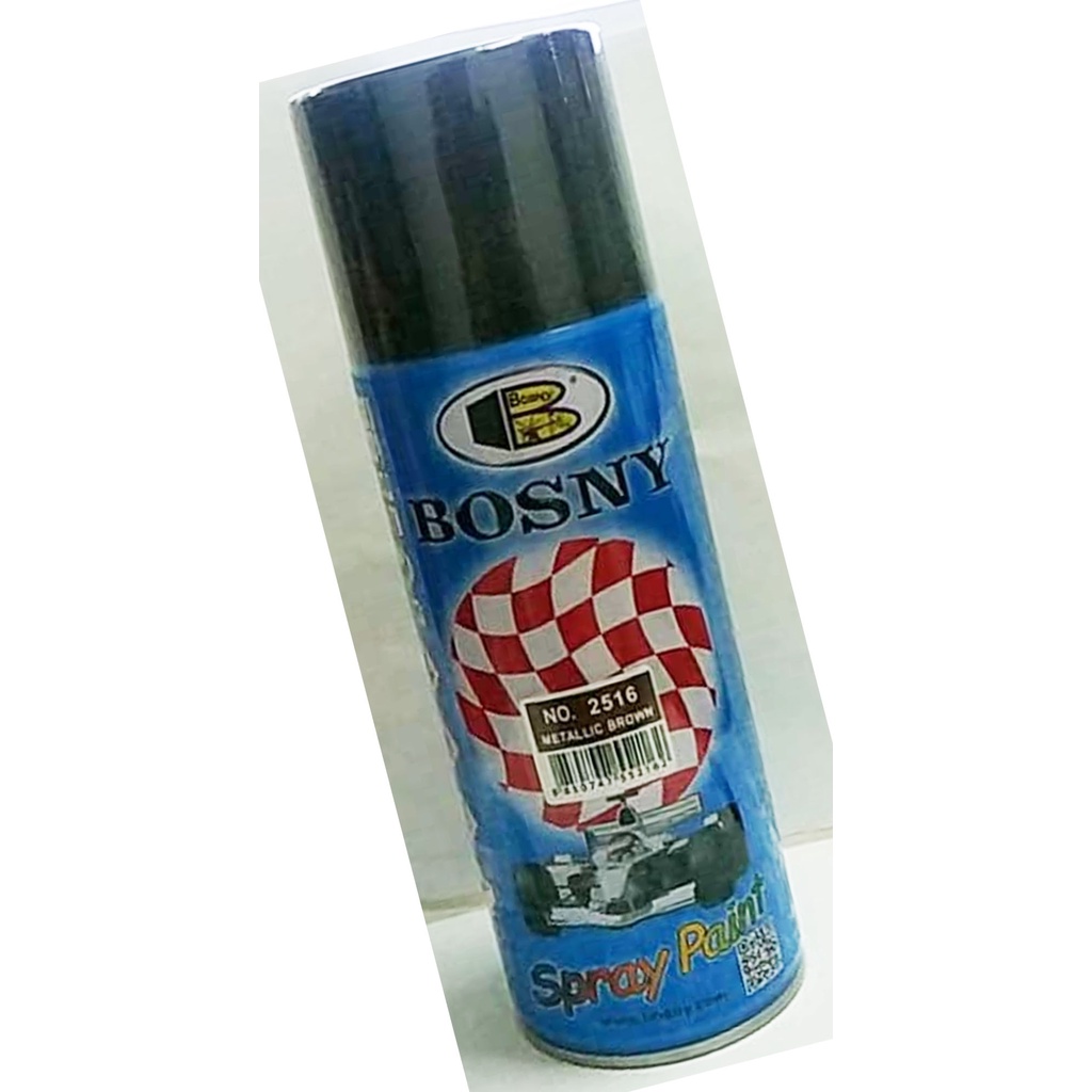 BOSNY SPRAY PAINT NO. 2516 METALLIC BROWN ( 400 ML PER CAN ) Shopee