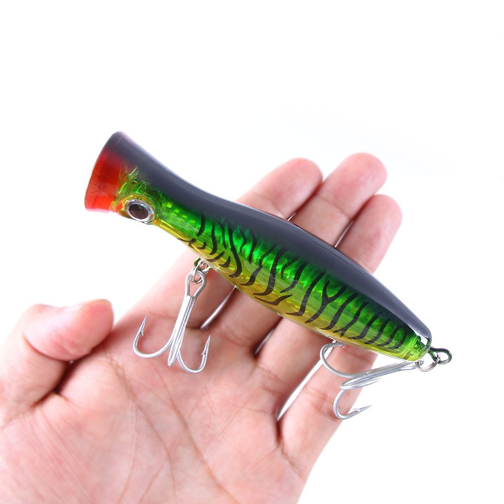 HENGJIA New 13cm 43g Hard Lure Big Popper Lure 6 Colors Top Water