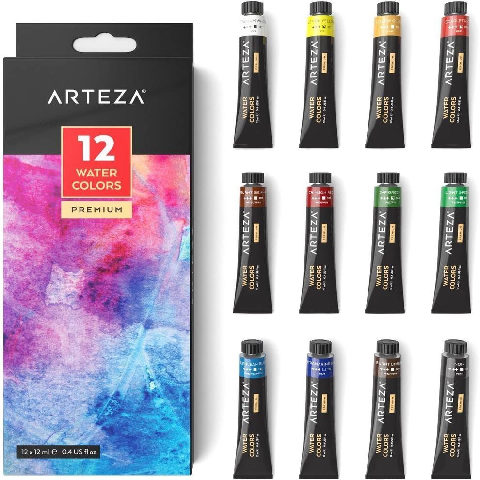 ARTEZA Watercolor Paint Set 12 tubes 12ml Shopee Philippines