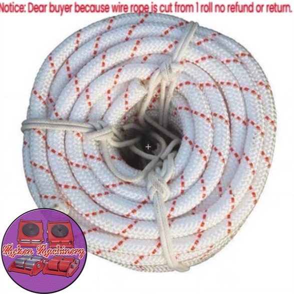 1roll 100m 16mm White Lifting Rope Safety Rope, Braided Rope
